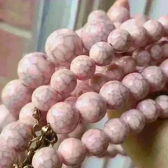 Chunky pink beaded 5 standard necklace - Picture 16 of 16